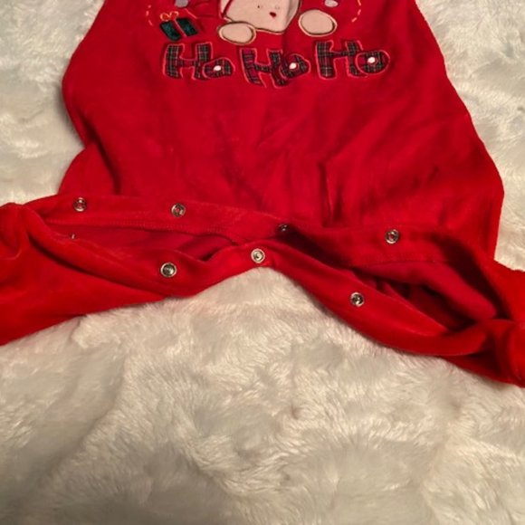 Baby Christmas Red Fleece Santa Sleeper Size 3 MTHS - Picture 4 of 6